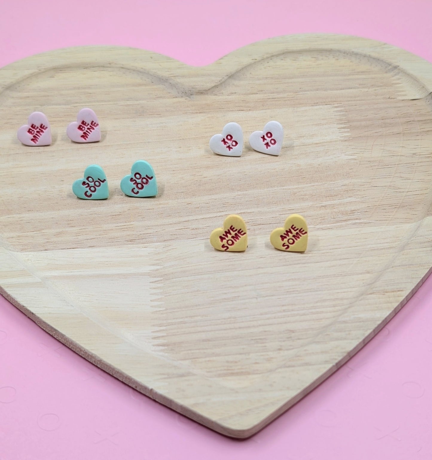Conversation Heart Studs